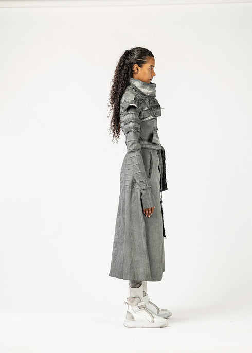 Junus Coban Multi-Panel Long Women's Jacket panelled longline avant garde jacket