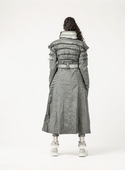 Junus Coban Multi-Panel Long Women's Jacket panelled longline avant garde jacket
