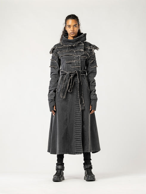 Junus Coban Multi-Panel Long Women's Jacket panelled longline avant garde jacket