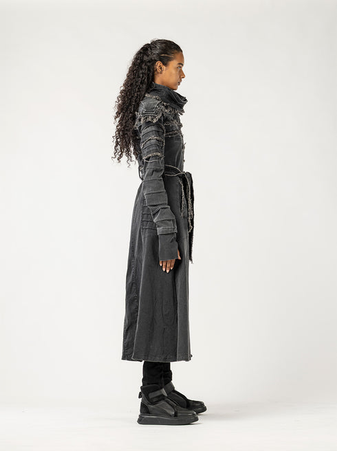 Junus Coban Multi-Panel Long Women's Jacket panelled longline avant garde jacket