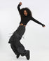 Multi Paneled Long Sleeve Women's T-Shirt