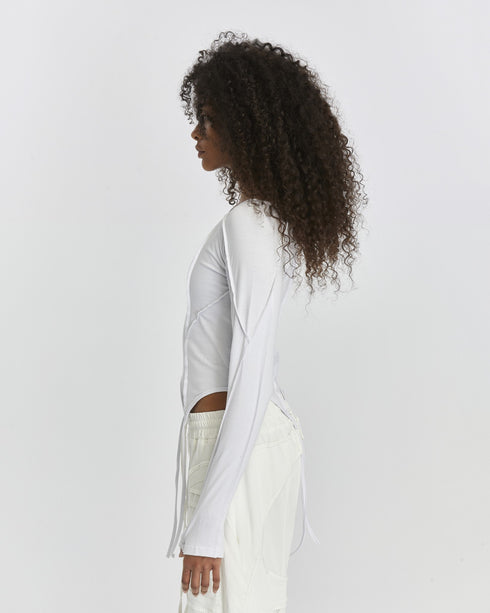 Multi Paneled Long Sleeve Women's T-Shirt
