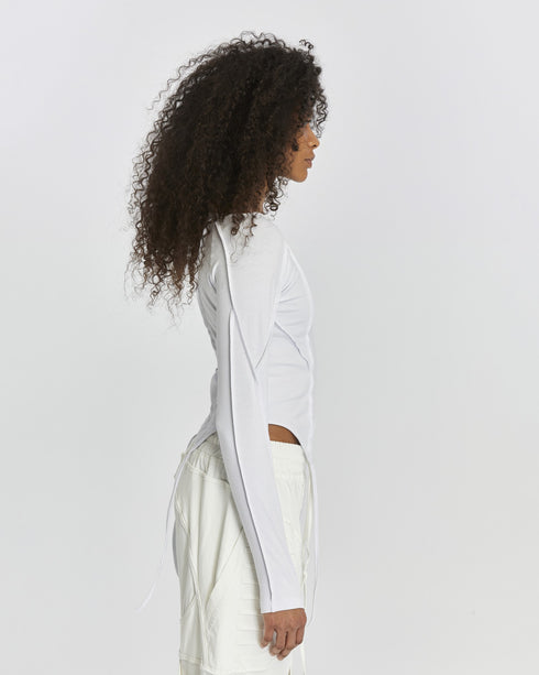 Multi Paneled Long Sleeve Women's T-Shirt