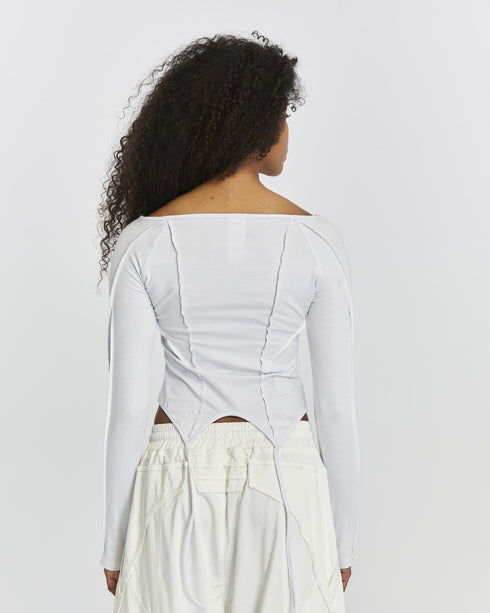 Multi Paneled Long Sleeve Women's T-Shirt