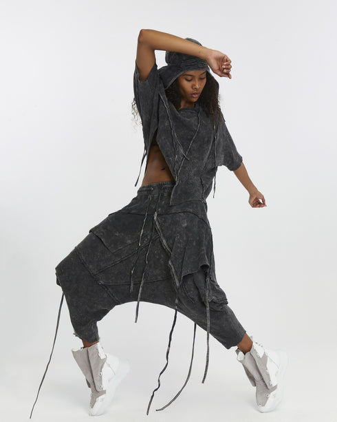 Multi Paneled Side Piped Women's Sarouel Pants