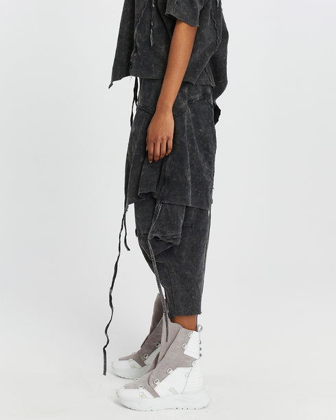 Multi Paneled Side Piped Women's Sarouel Pants