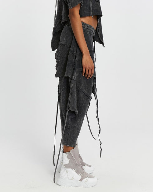 Multi Paneled Side Piped Women's Sarouel Pants