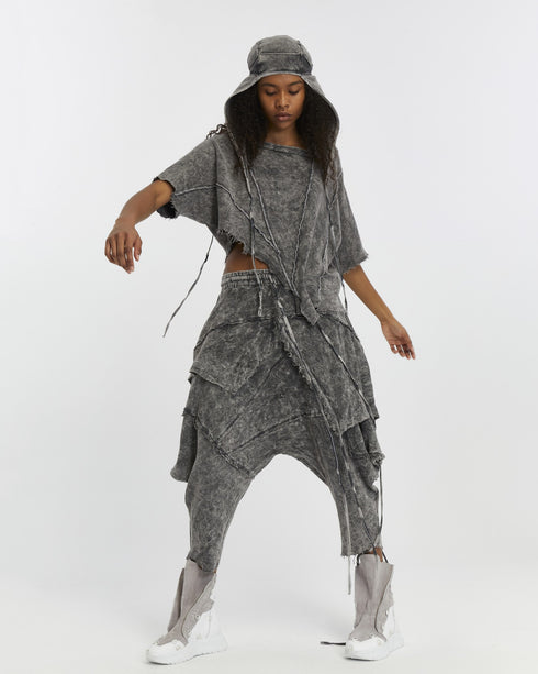 Multi Paneled Side Piped Women's Sarouel Pants