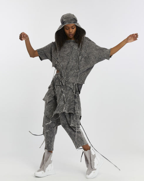 Multi Paneled Side Piped Women's Sarouel Pants