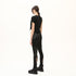 Multi Ribbed Piped Cropped Women's T-Shirt