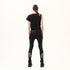 Multi Ribbed Piped Cropped Women's T-Shirt