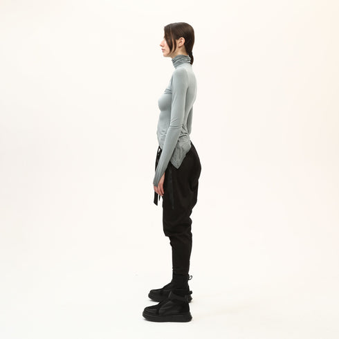 One Side Long Turtleneck Women's Blouse