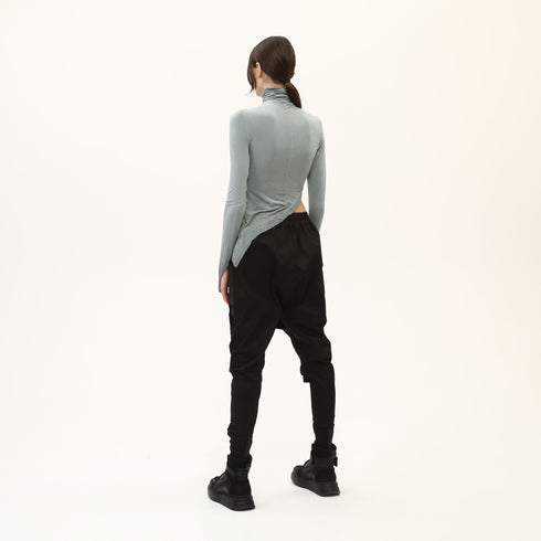 One Side Long Turtleneck Women's Blouse