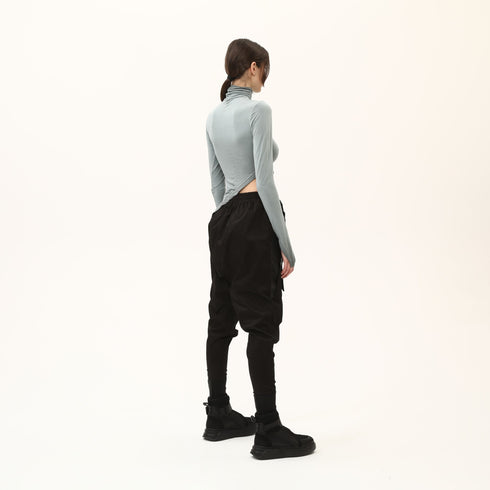 One Side Long Turtleneck Women's Blouse
