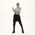 One Side Long Turtleneck Women's Blouse