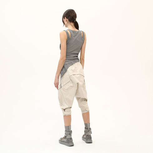 Open Shoulder Ribbed Women's Tunic