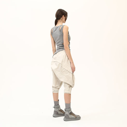Open Shoulder Ribbed Women's Tunic