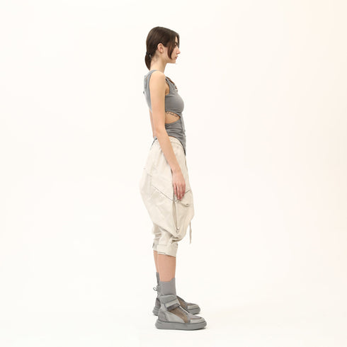 Open Shoulder Ribbed Women's Tunic