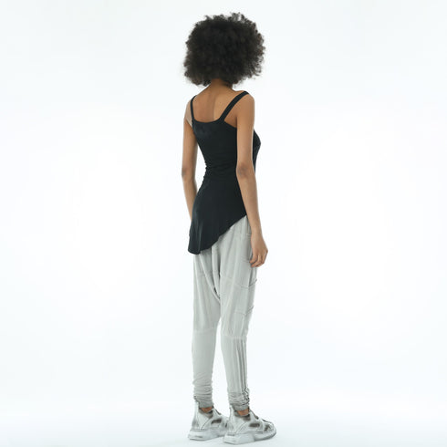 Oval Hem Strappy Women's T-Shirt