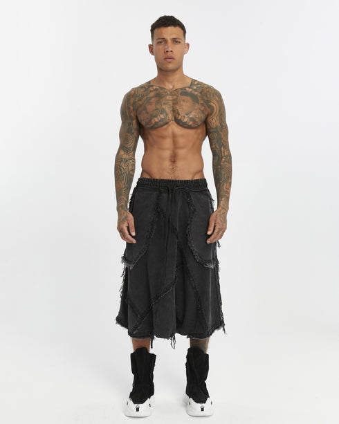 Junus Coban Pin-Tucked Men’s Capri Pants capri length avant garde capri