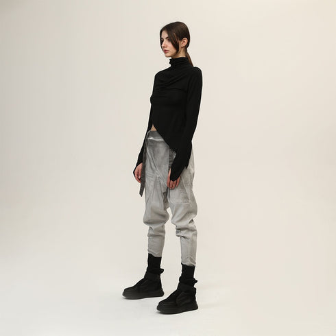 Pleated Cuff Women's Sarouel Pants