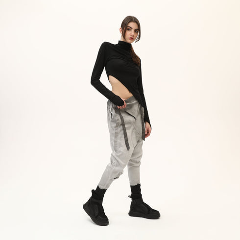 Pleated Cuff Women's Sarouel Pants