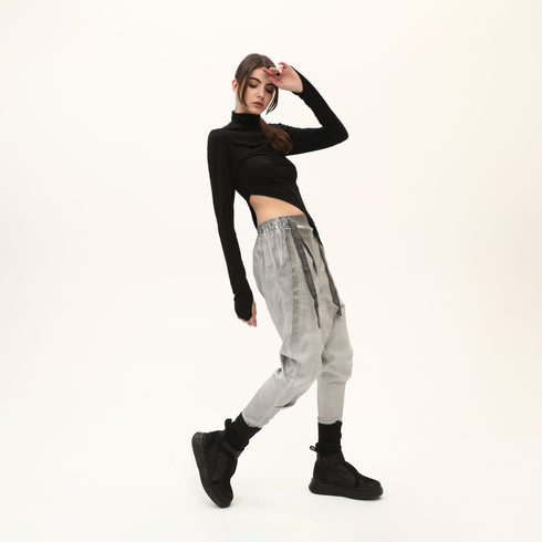 Pleated Cuff Women's Sarouel Pants