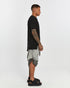 Junus Coban Raw-Collar Kangaroo Pocket T-Shirt Black