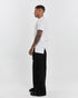 Junus Coban Raw-Collar Kangaroo Pocket T-Shirt White