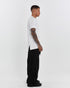 Junus Coban Raw-Collar Kangaroo Pocket T-Shirt White