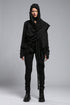 Raw Seam Ribbed Long Front Women's Cardigan