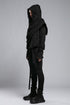 Raw Seam Ribbed Long Front Women's Cardigan