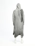 Junus Coban Ribbed Scarf-Front Longline Cardigan Anthracite