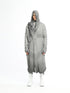 Junus Coban Ribbed Scarf-Front Longline Cardigan Anthracite
