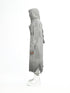 Junus Coban Ribbed Scarf-Front Longline Cardigan Anthracite