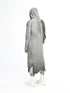 Junus Coban Ribbed Scarf-Front Longline Cardigan Anthracite