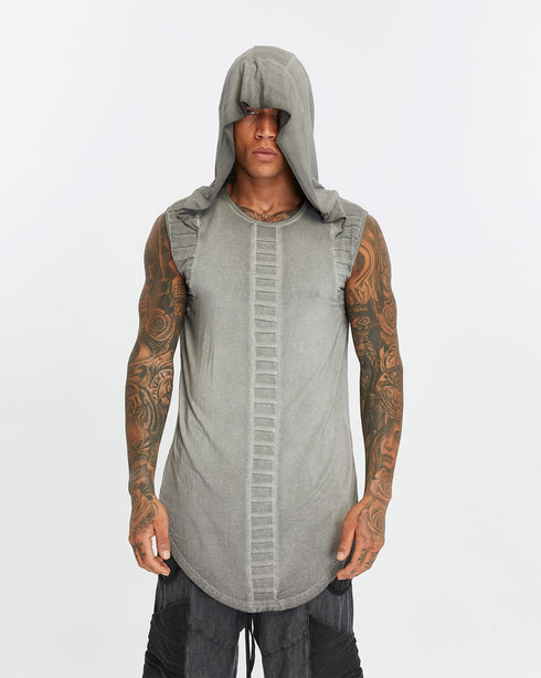 Junus Coban Ribbed Tank Top Anthracite