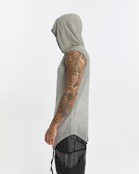 Junus Coban Ribbed Tank Top Anthracite