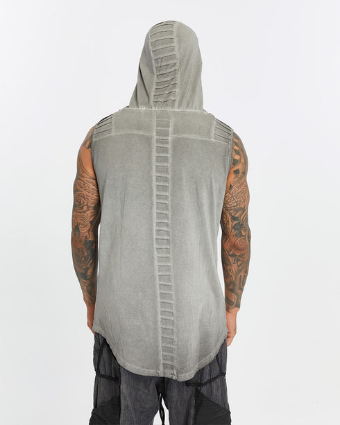 Junus Coban Ribbed Tank Top Anthracite