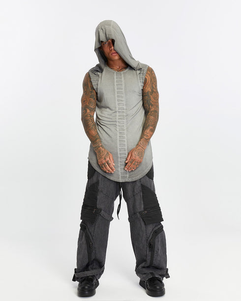 Junus Coban Ribbed Tank Top Anthracite