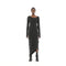 Side Slit Draped Neck Knit Women's Dress
