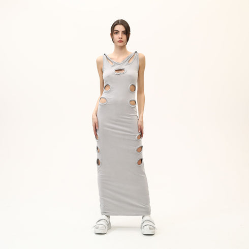 Sleeveless Low Cut Long Women's Dress