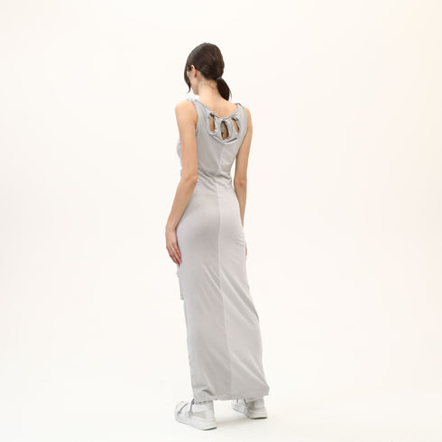 Sleeveless Low Cut Long Women's Dress