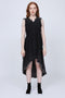 V Neck Raw Seam Slouchy Women's Tunic