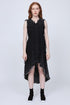 V Neck Raw Seam Slouchy Women's Tunic