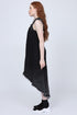 V Neck Raw Seam Slouchy Women's Tunic