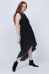 V Neck Raw Seam Slouchy Women's Tunic