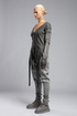 Junus Coban Women's Asymmetric Cut Sweatshirt in anthracite side view