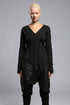 Junus Coban Women's Asymmetric Cut Sweatshirt in black front view