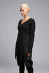 Junus Coban Women's Asymmetric Cut Sweatshirt in black side front view